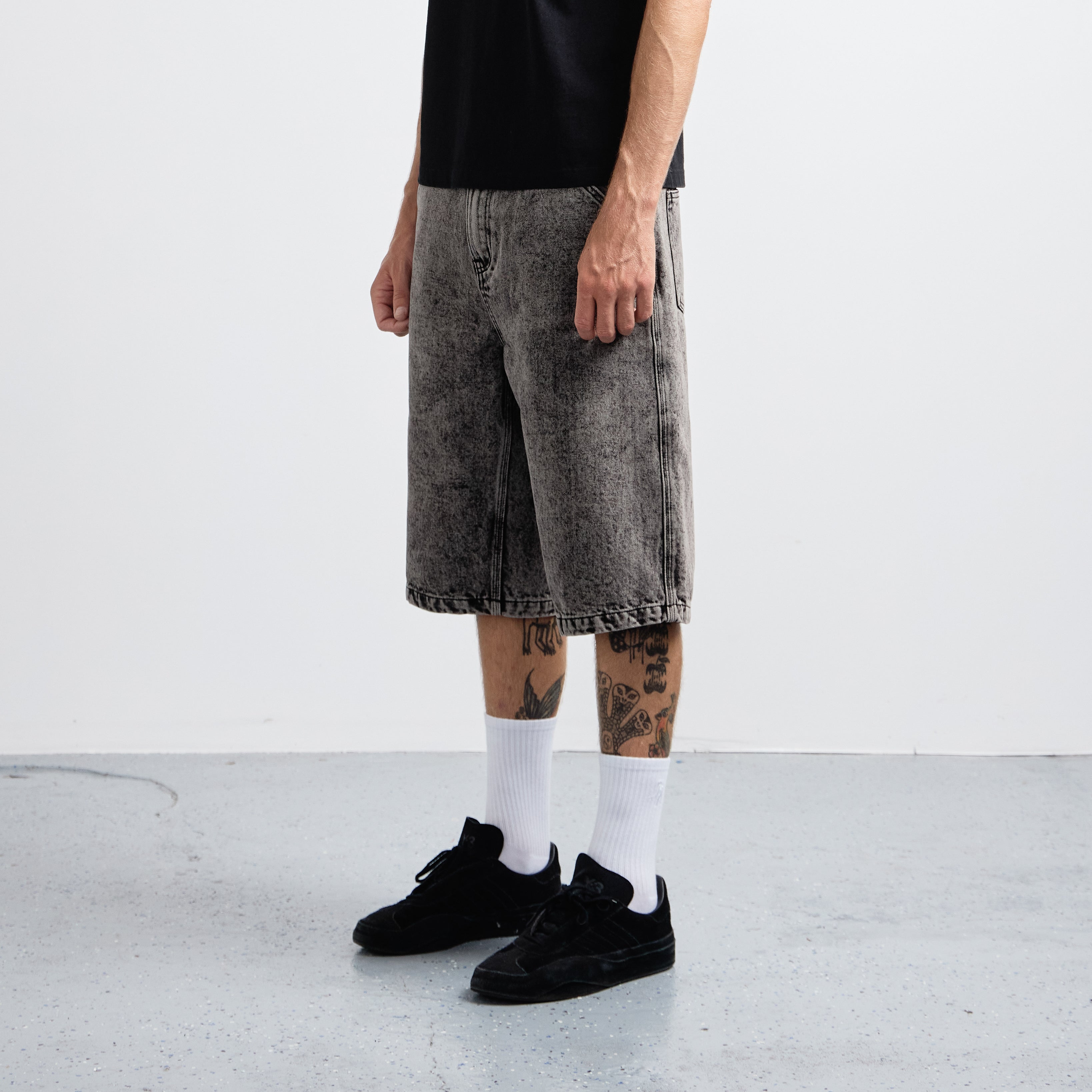 Pass~Port Workers Club 3/4 Jean Short - Acid Grey