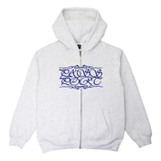 Pass~Port Calligraphy Zip Hood - White Marle