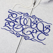 Pass~Port Calligraphy Zip Hood - White Marle