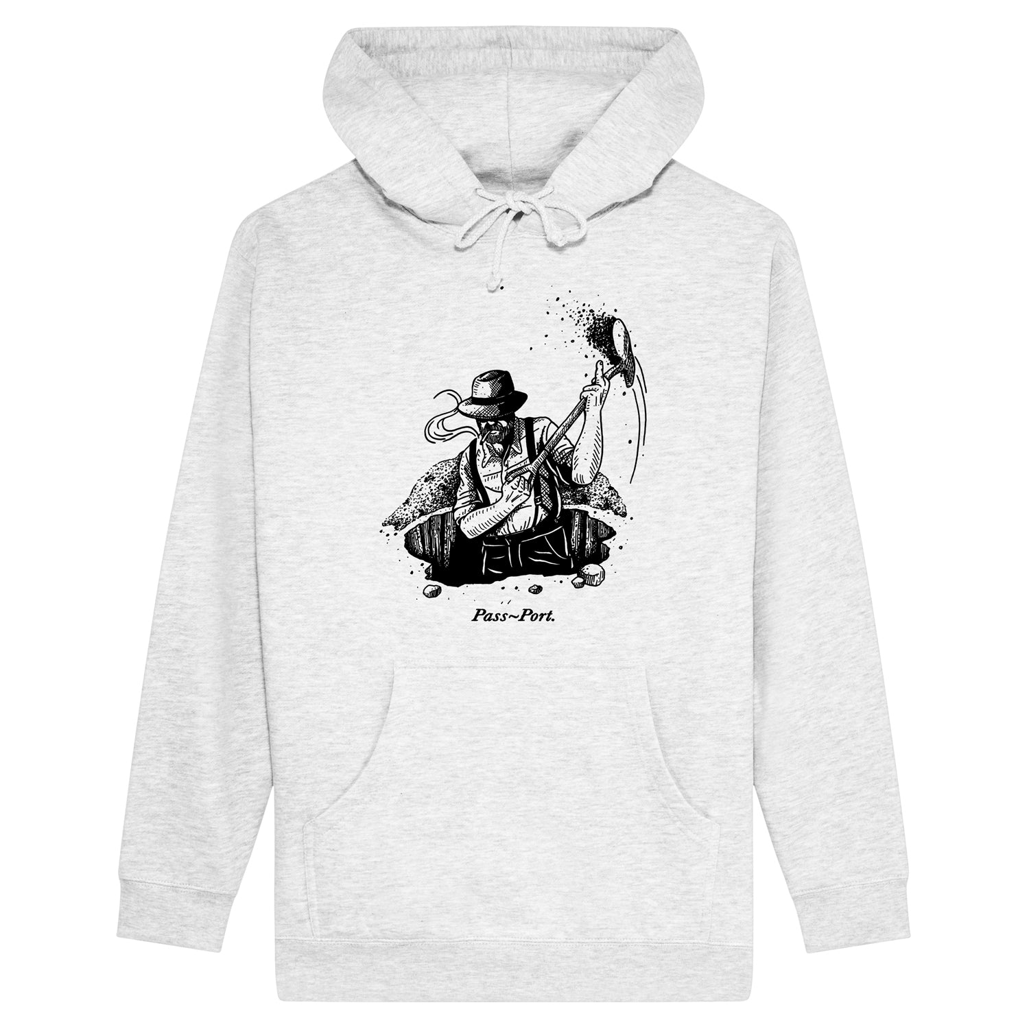Pass~Port Dig Hood - White Marle