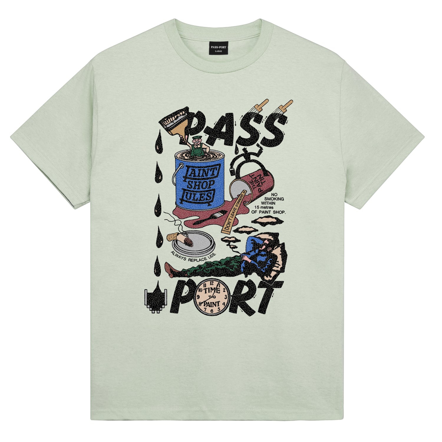 Pass~Port Shop Rules Tee - Harbour Grey