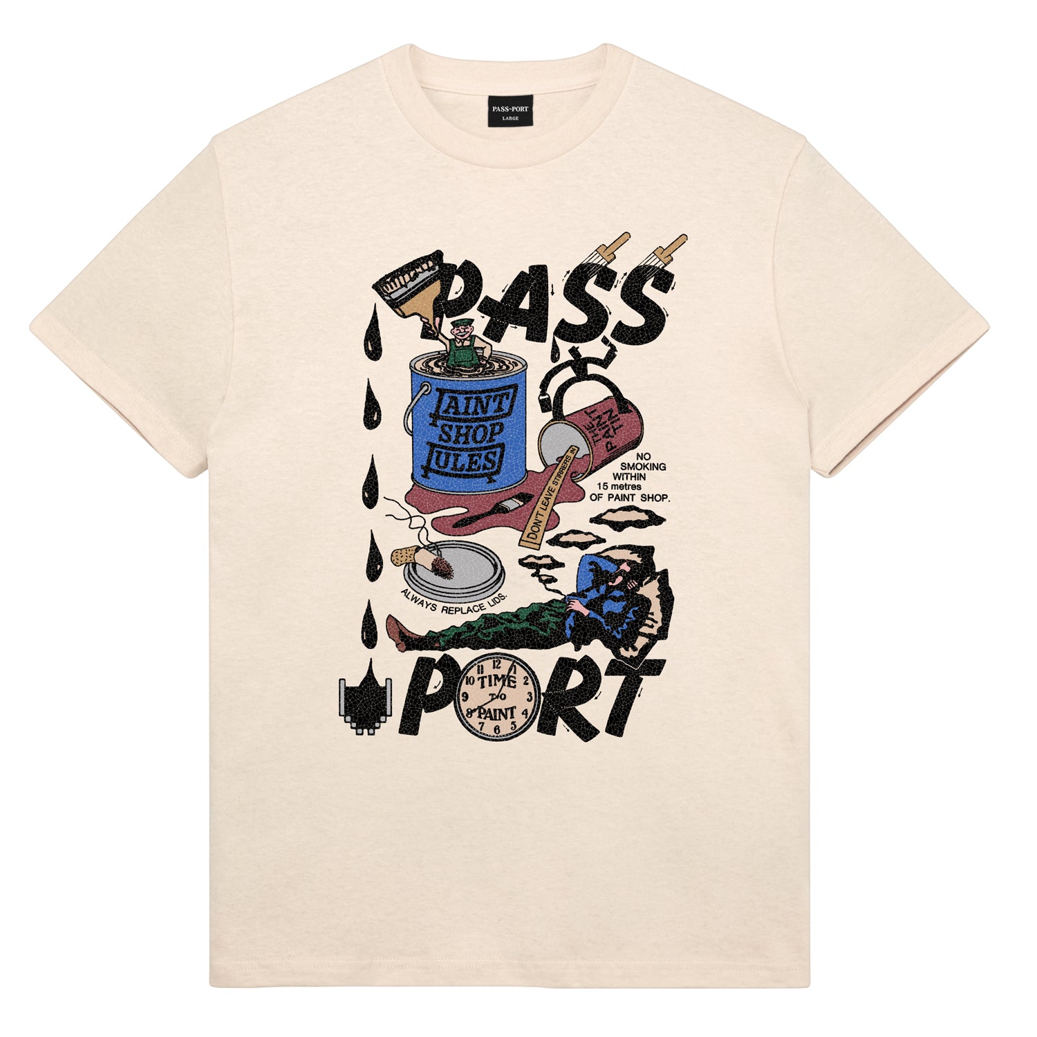Pass~Port Shop Rules Tee - Natural