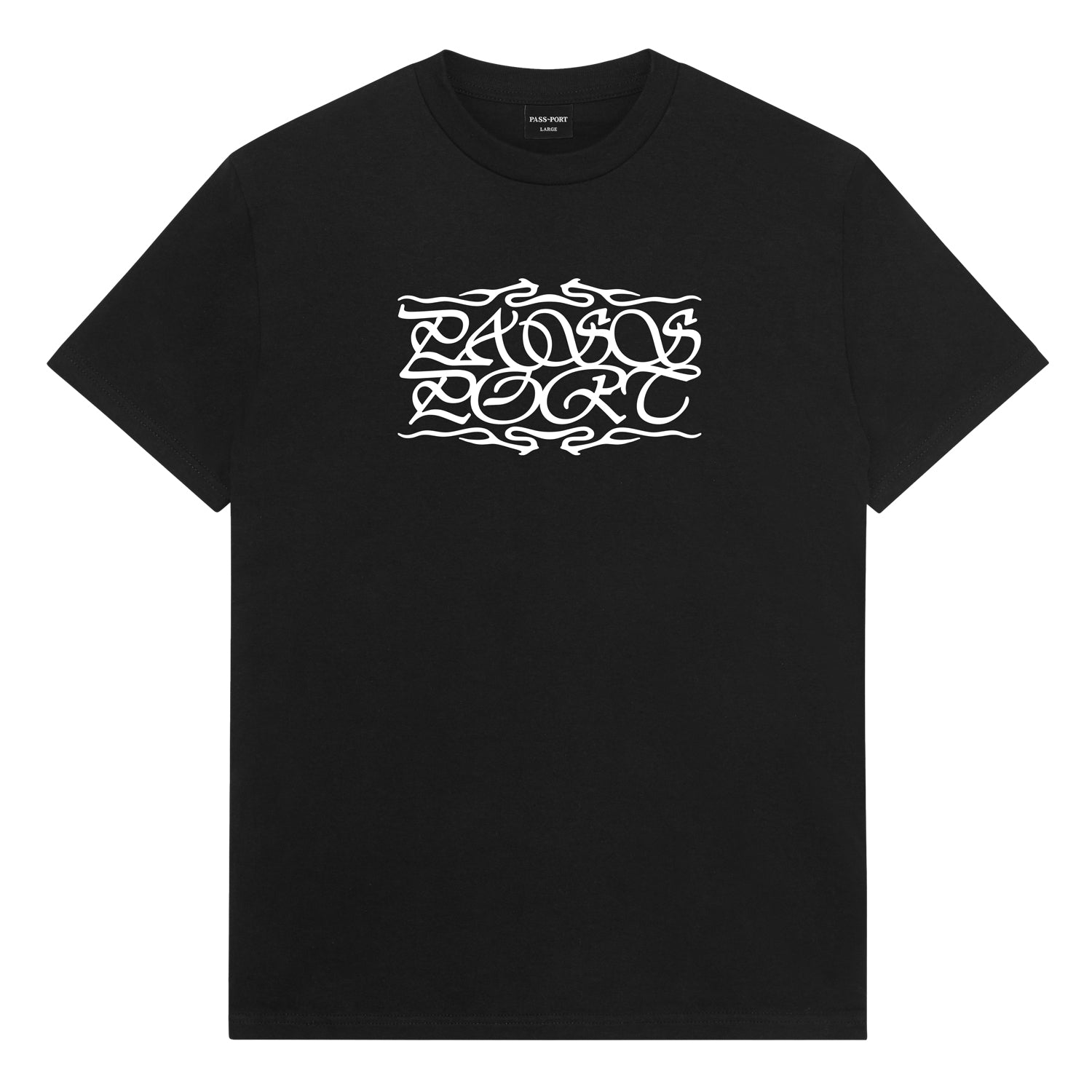 Pass~Port Calligraphy Tee - Black