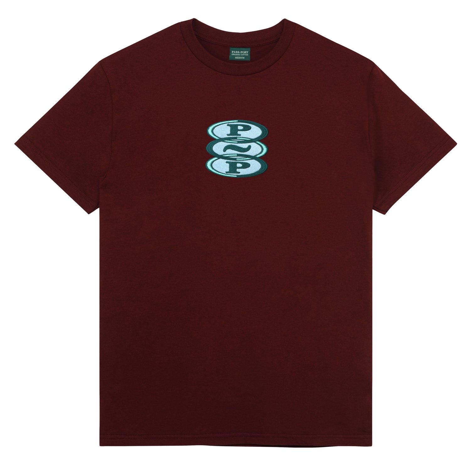 Pass~Port Hoops Tee - Maroon
