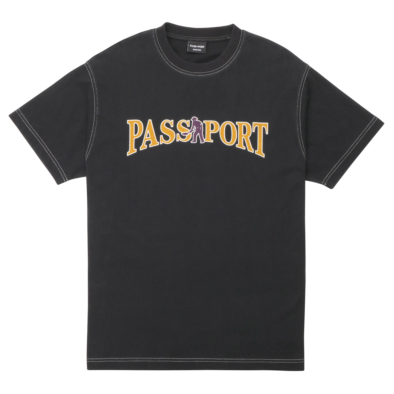 Pass~Port Official Contrast Tee - Washed Black