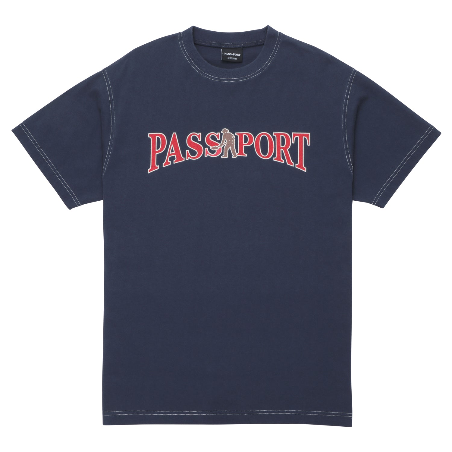 Pass~Port Official Contrast Tee - Washed Navy
