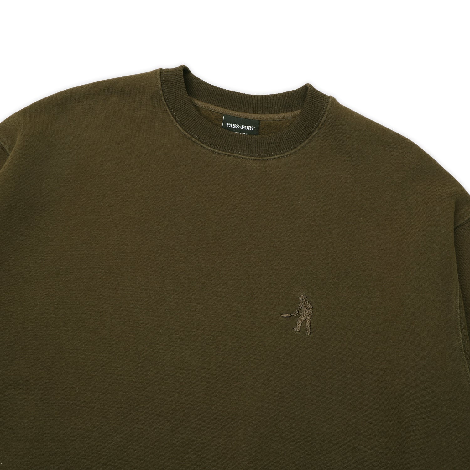 Pass~Port Solid Workers Sweater - Dark Olive