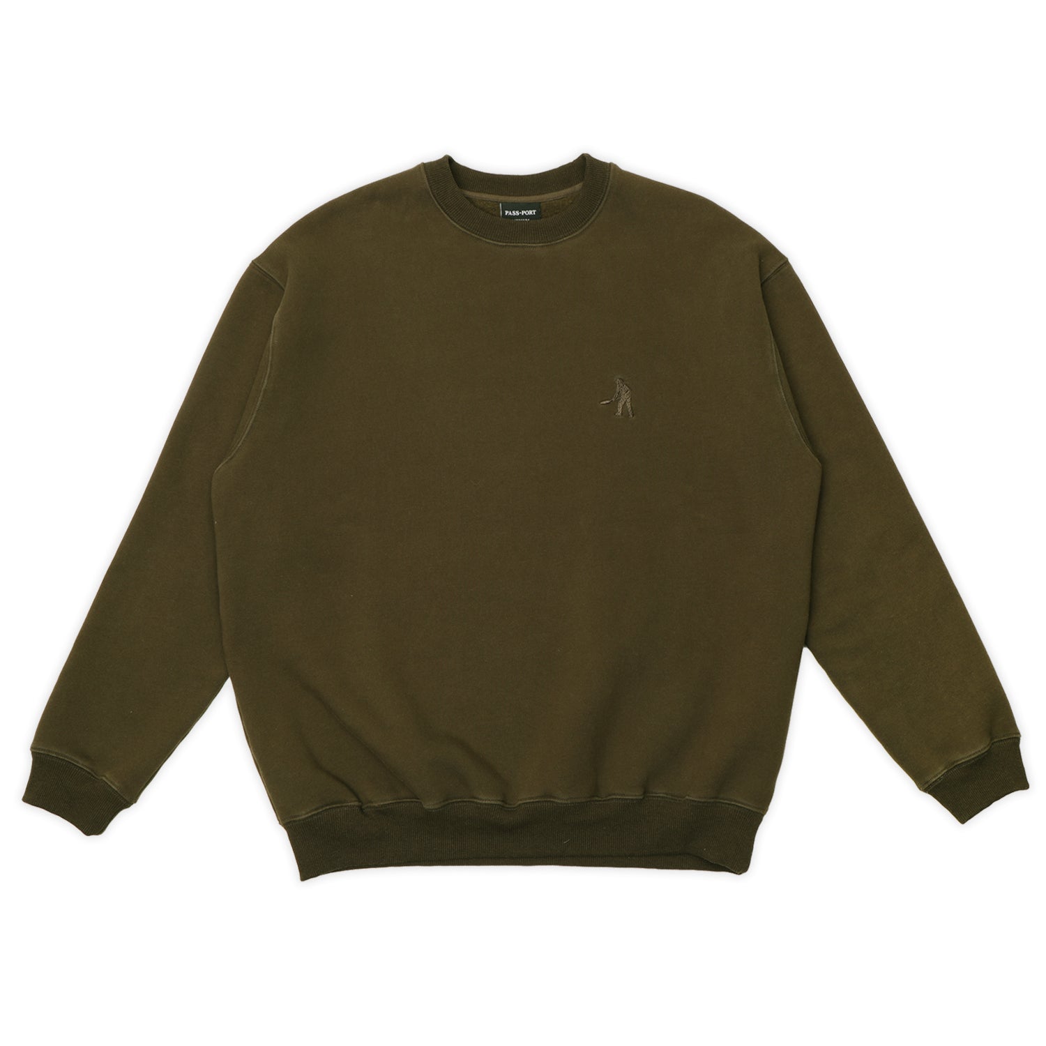 Pass~Port Solid Workers Sweater - Dark Olive