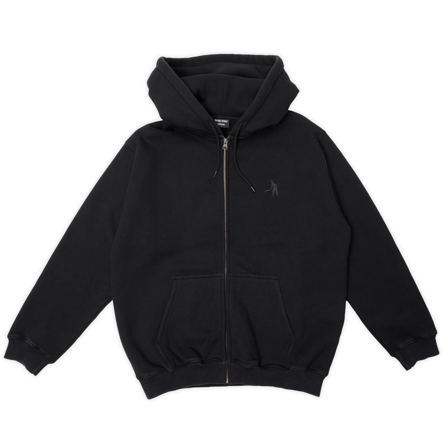 Pass~Port Solid Workers Zip Hood - Black