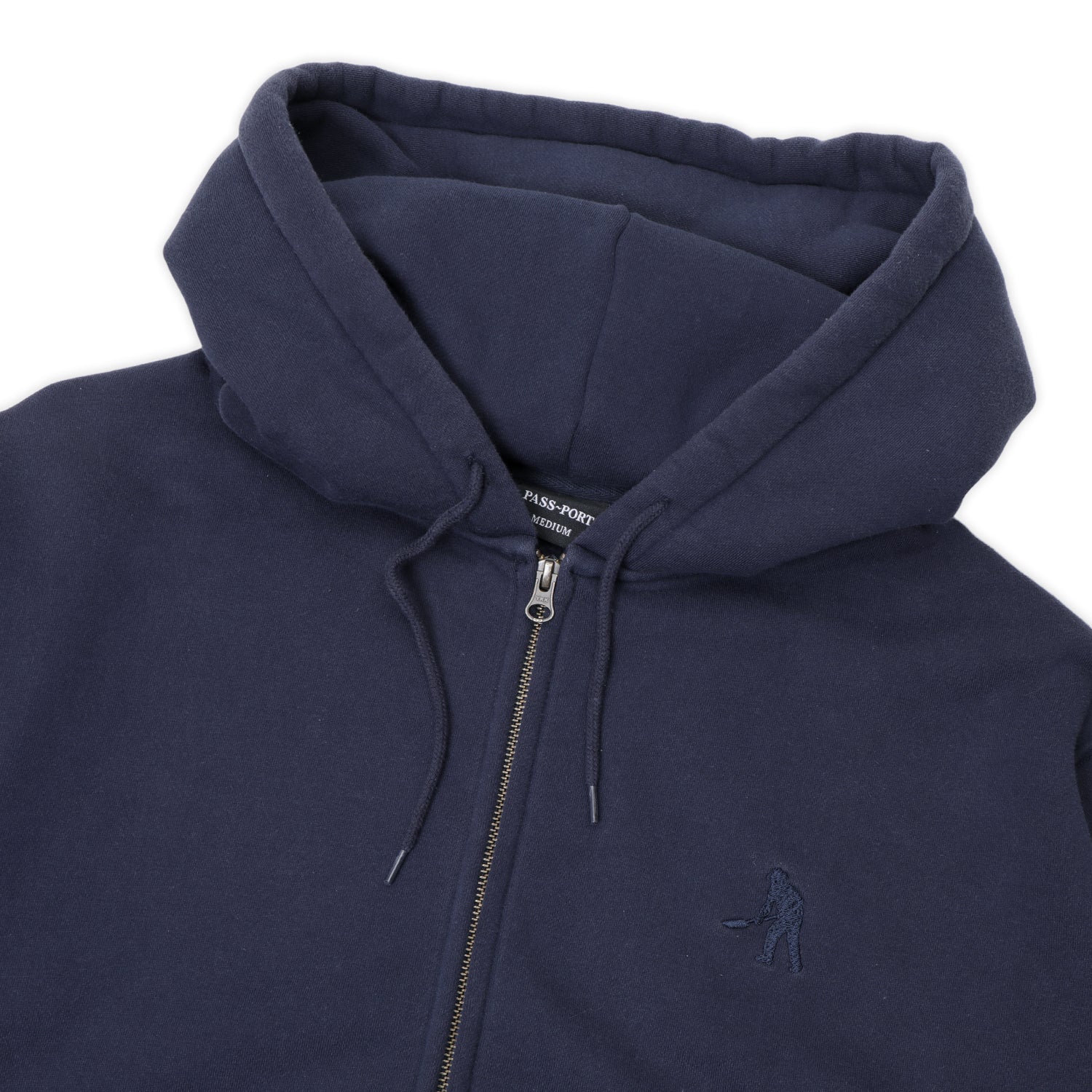 Pass~Port Solid Workers Zip Hood - Navy