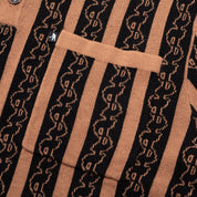 Pass~Port Pattoned Knit Polo Long Sleeve - Caramel