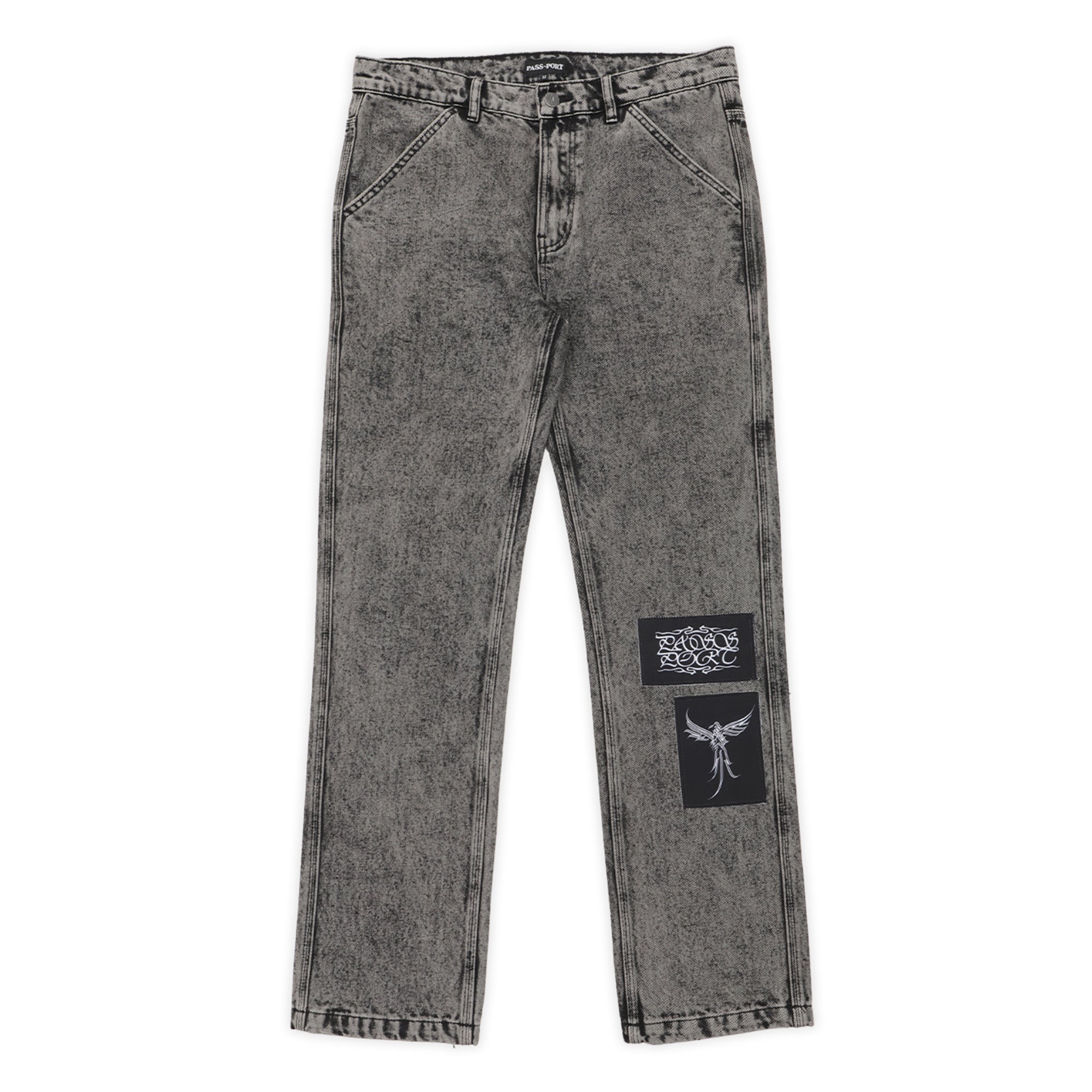 Pass~Port Calligraphy Workers Club Straight Leg Jean - Acid Grey
