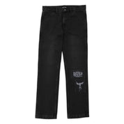 Pass~Port Calligraphy Workers Club Straight Leg Jean - Faded Wash Black