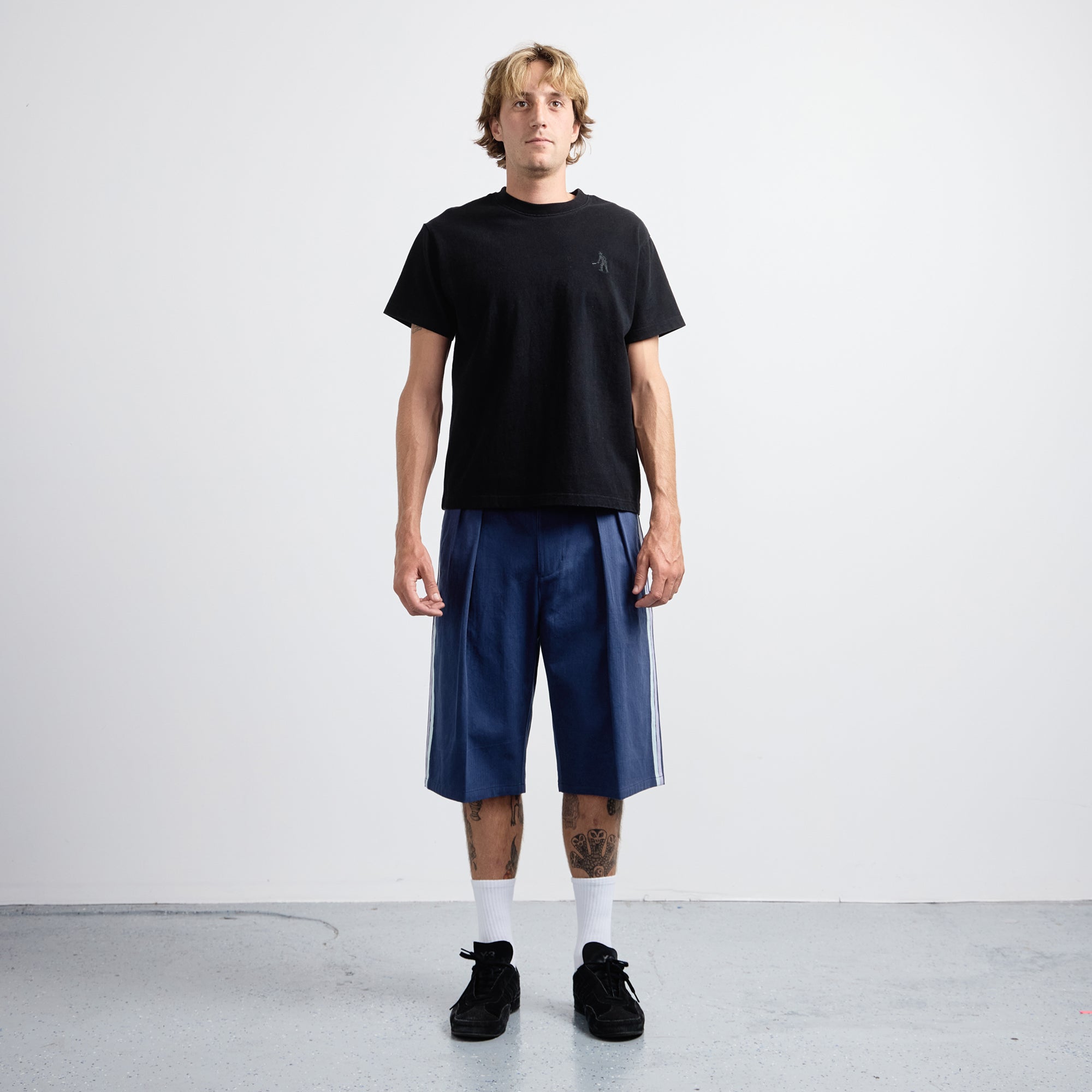 Pass~Port Leagues Club Short - Side Stripe Navy