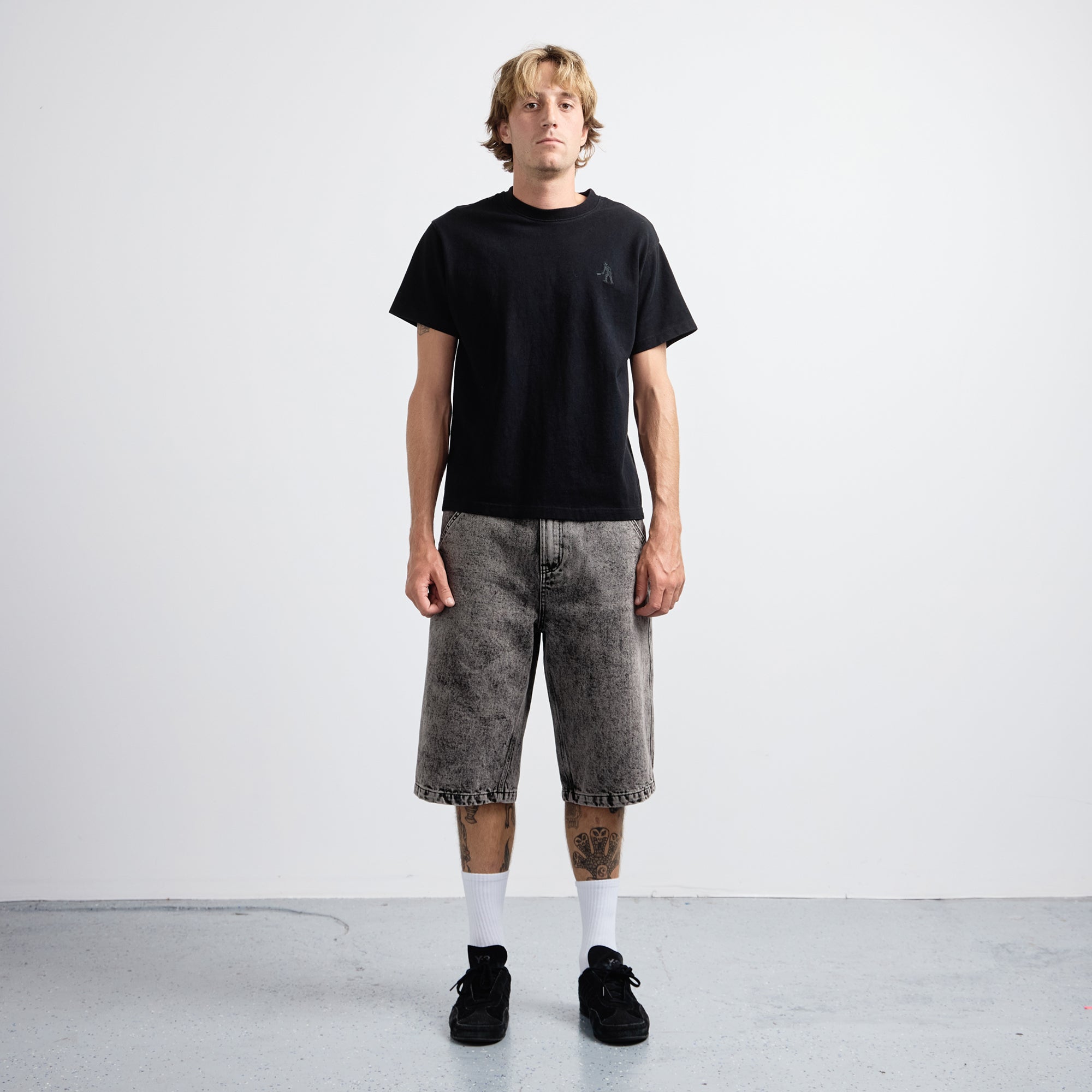 Pass~Port Workers Club 3/4 Jean Short - Acid Grey