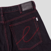 Hoddle 16 Ounce Denim Ranger Jean - Black / Red Stitch