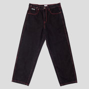 Hoddle 16 Ounce Denim Ranger Jean - Black / Red Stitch