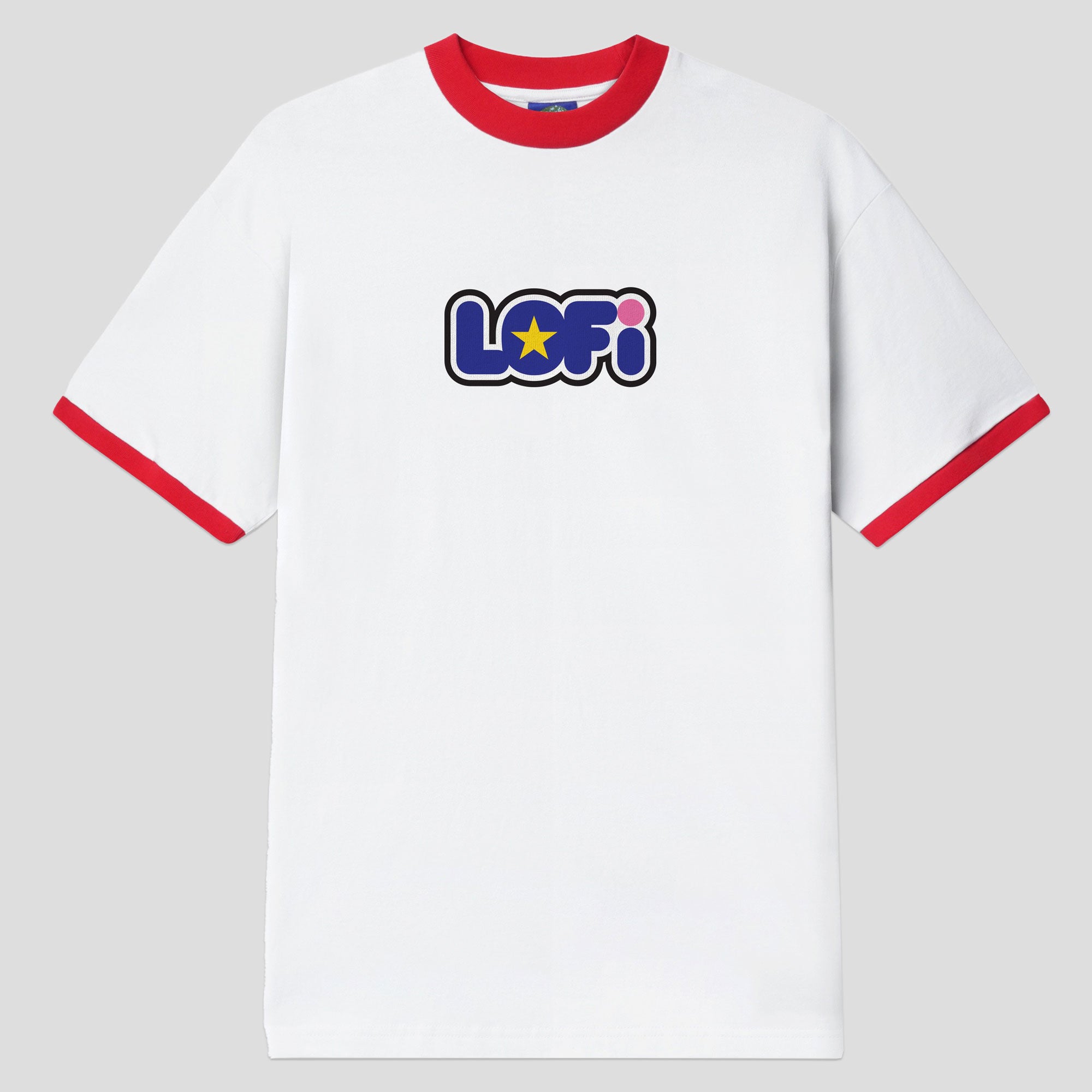 Lo-Fi Ideas Ringer Tee - White / Red