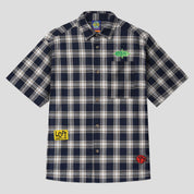 Lo-Fi Patched Button Up Shirt S/S - Navy