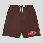 Come Sundown Split Short - Brown