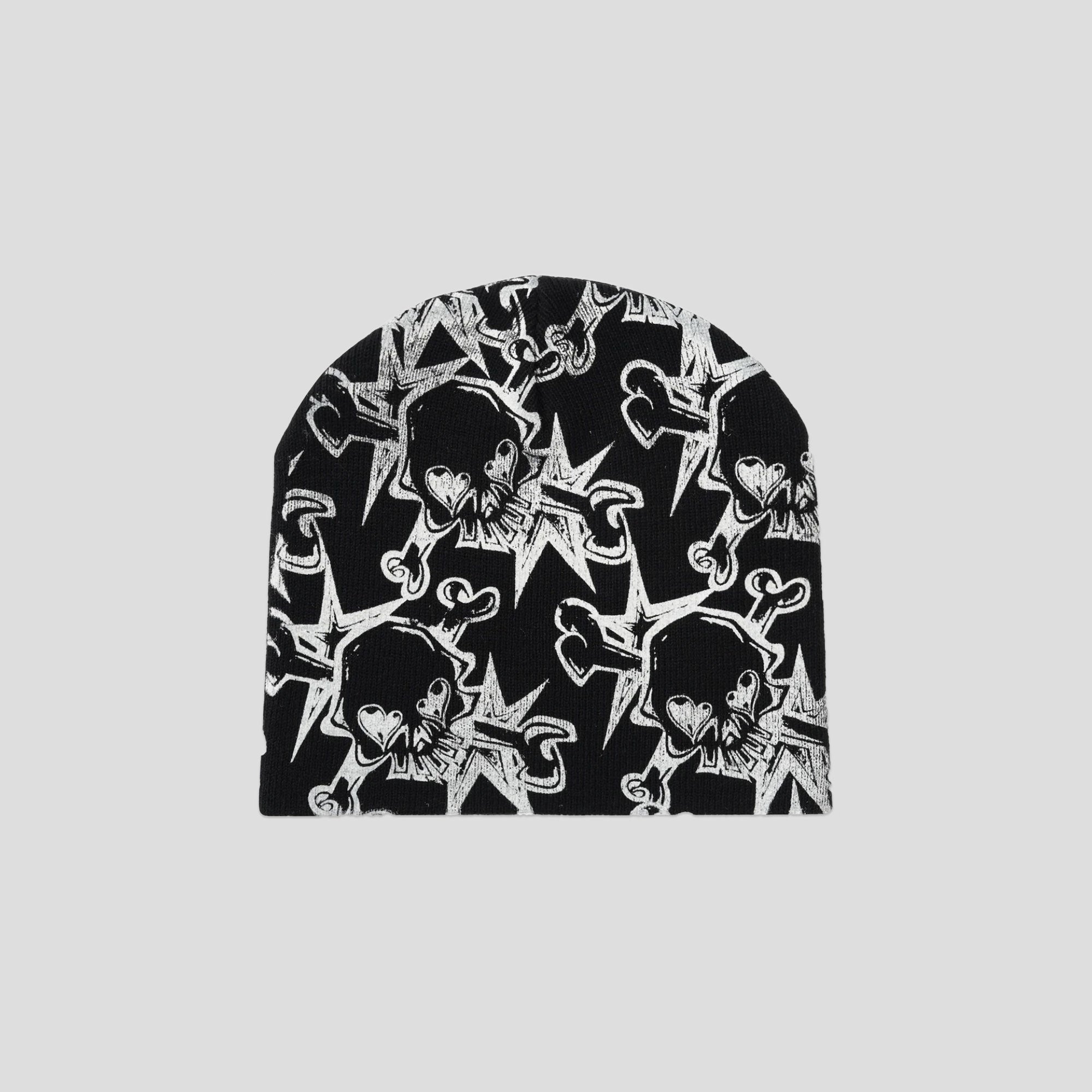 Personal Joint Skull Star Beanie - Black / White