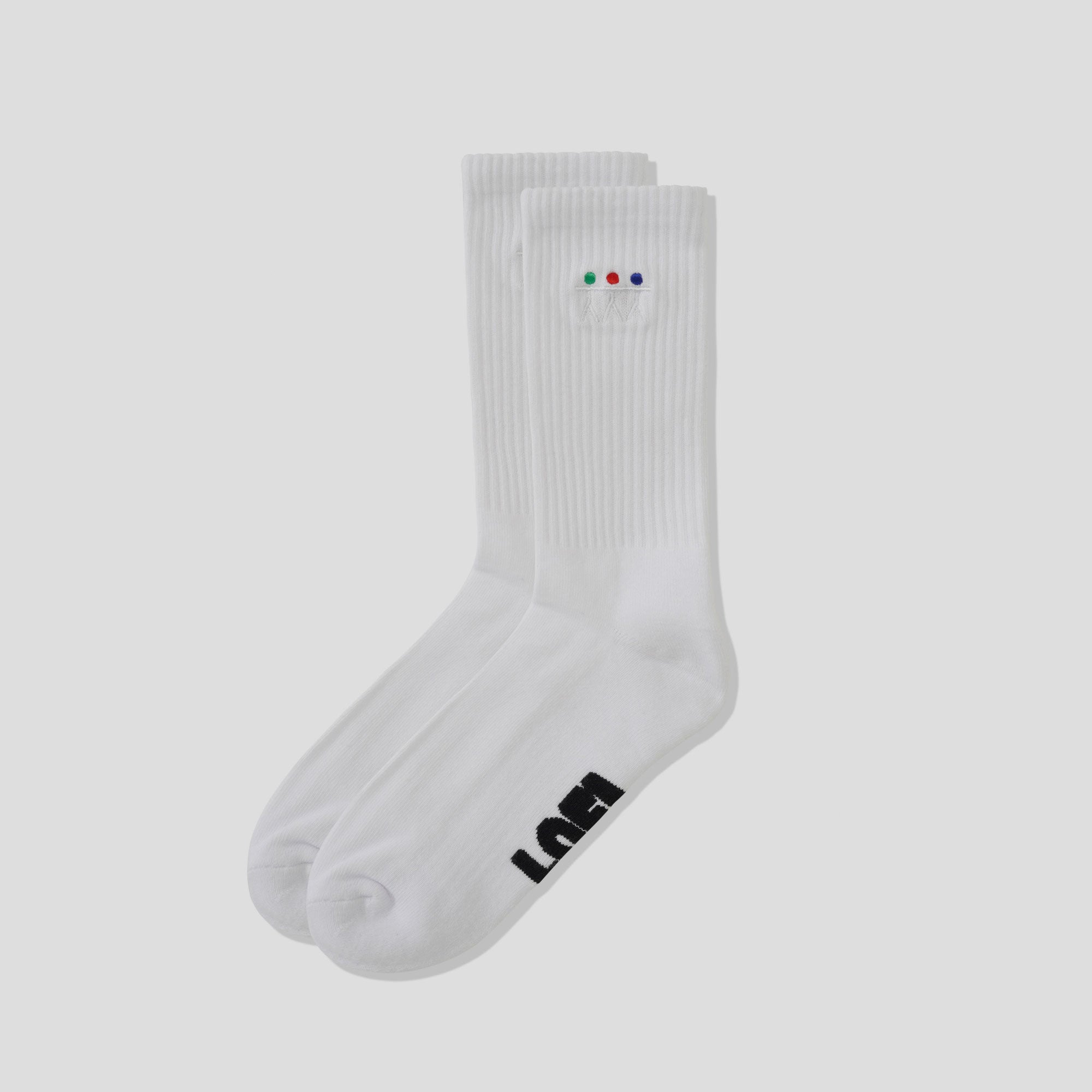 Lo-Fi Life Form Socks - White