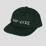 Pass~Port Stem Logo Woollen Casual Cap - Forest Green