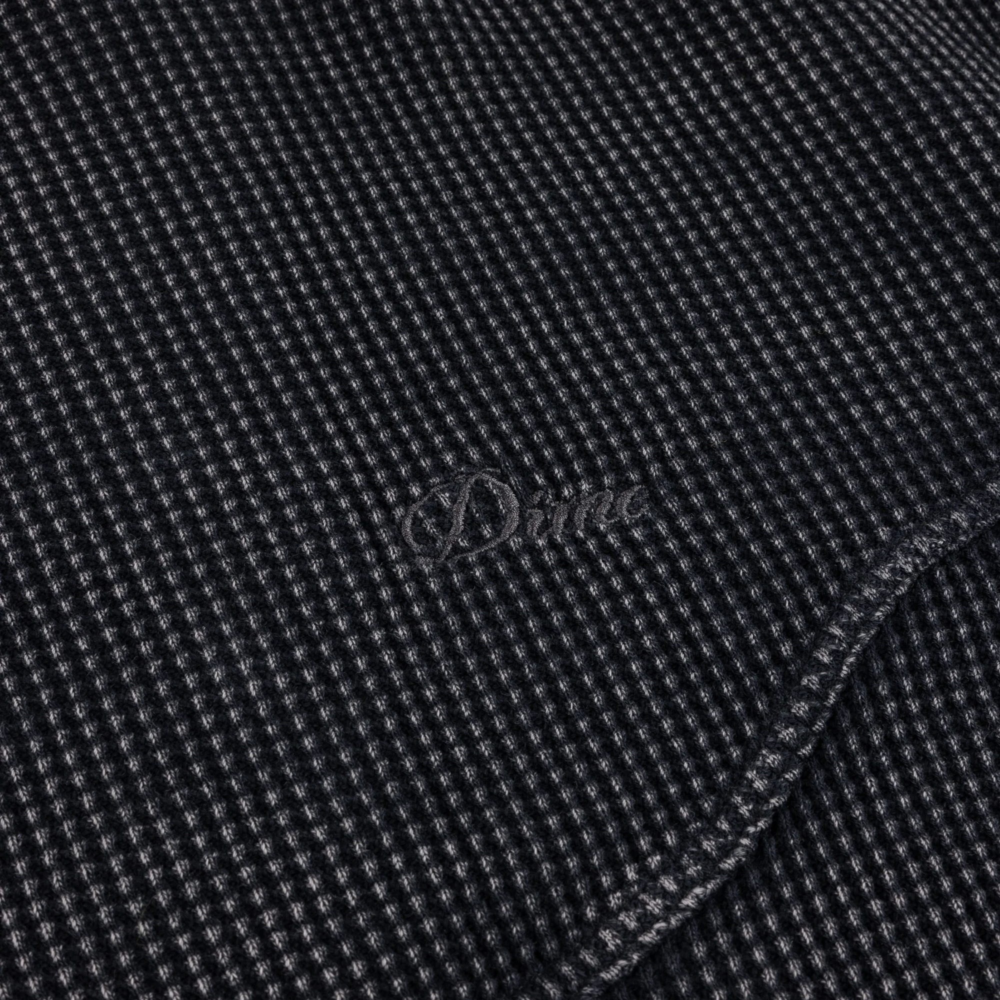 Dime Premium Waffle Zip Hoodie - Faded Black