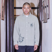 Pass~Port & May Gibbs Bush Greeting Workers Check Long Sleeve Shirt - Moss Green