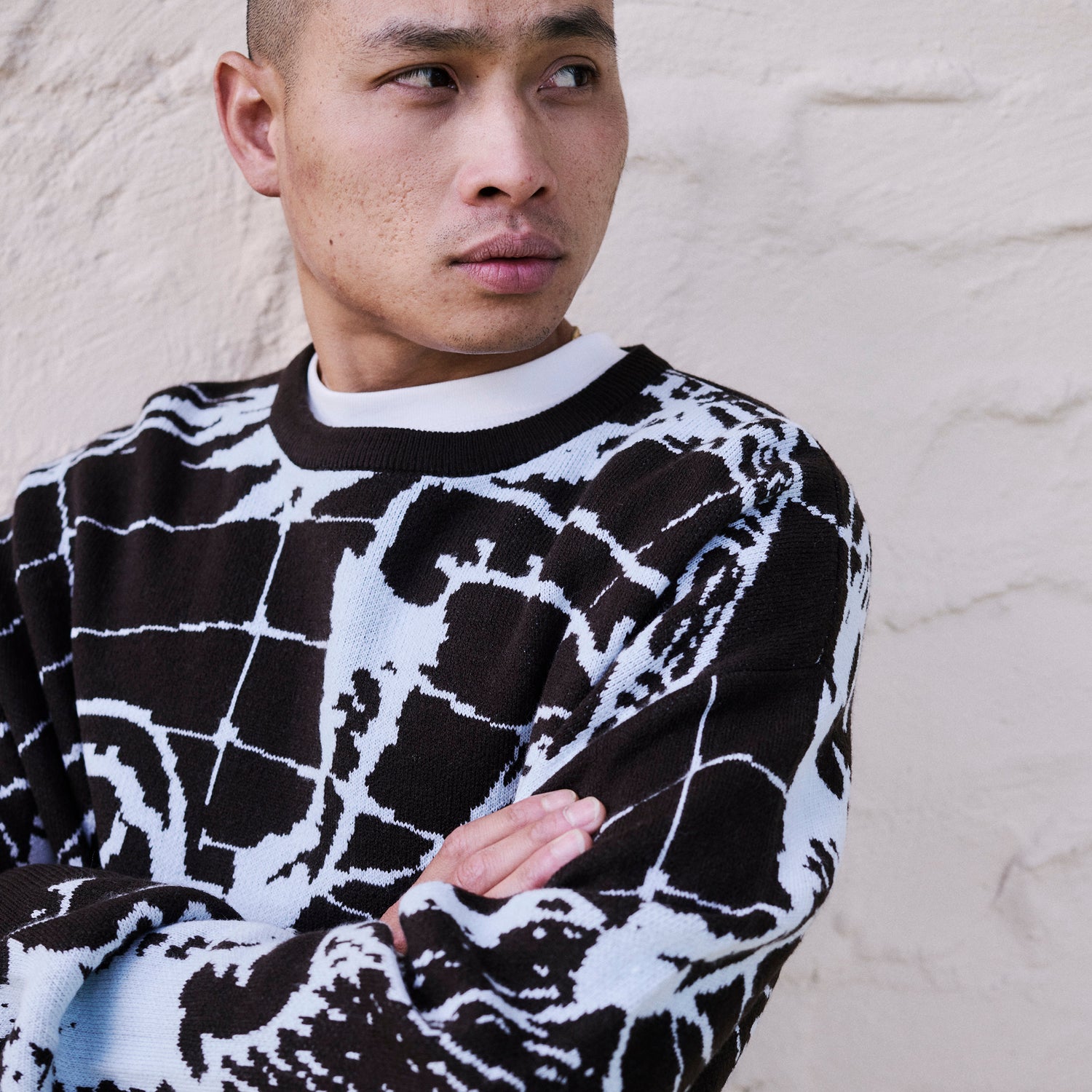 Pass~Port & May Gibbs Webbed Bed Knit Sweater - Baby Blue / Dark Choc