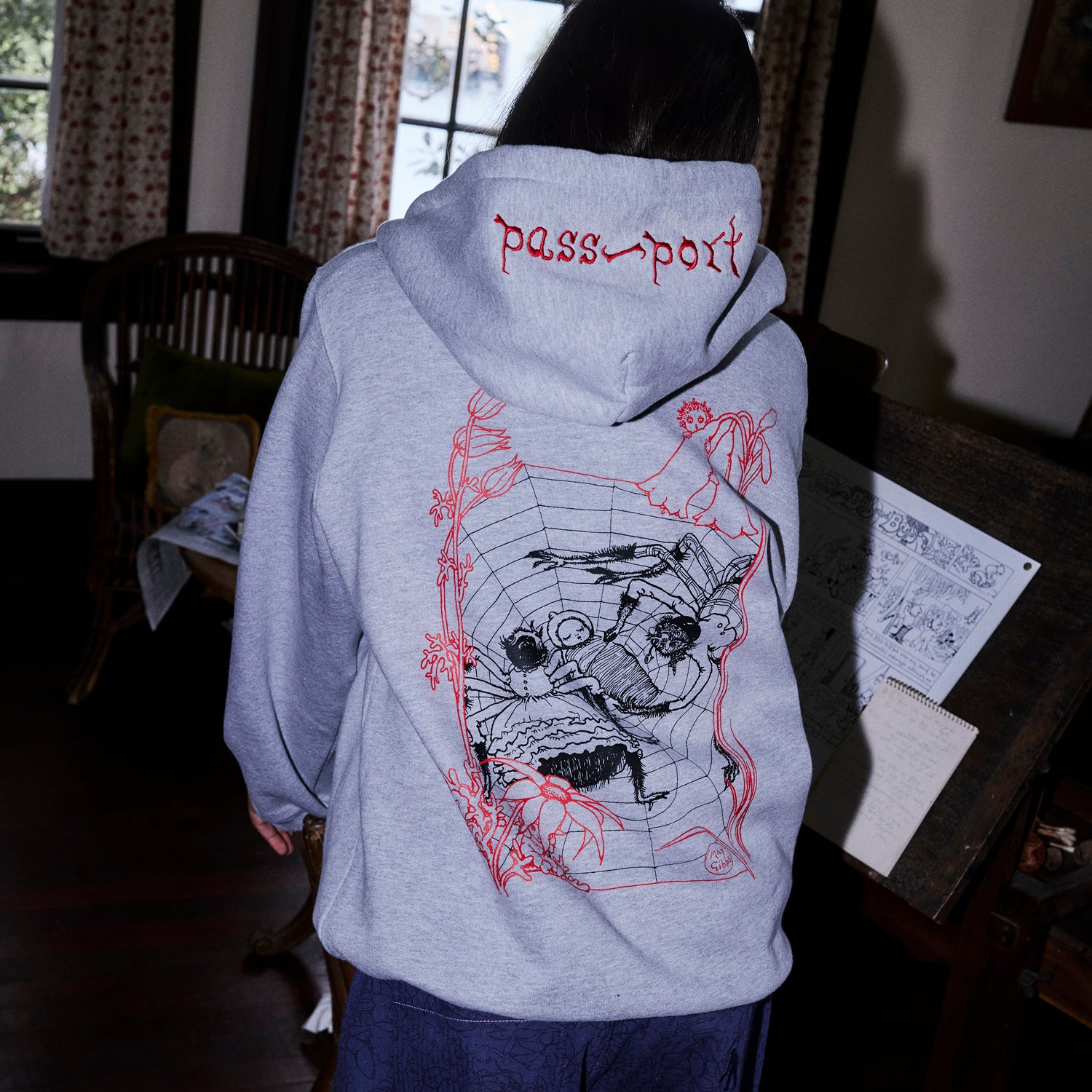 Pass~Port & May Gibbs Webbed Bed Zip Hoodie - Ash