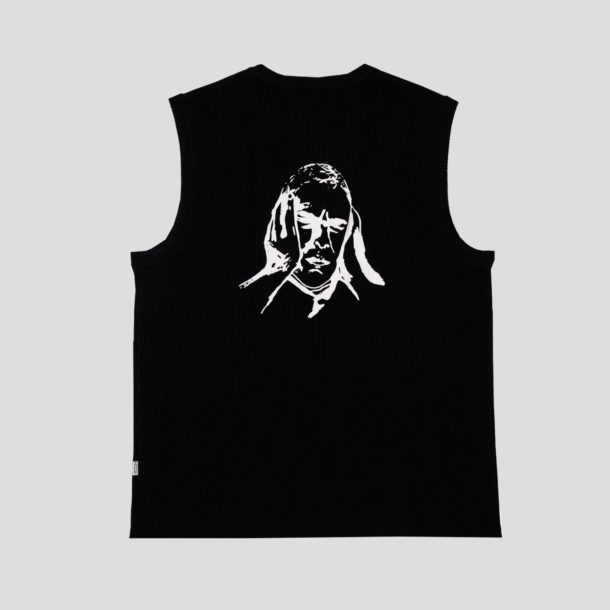 Hoddle Ribbed Vest - Black