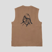 Hoddle Ribbed Vest - Sand