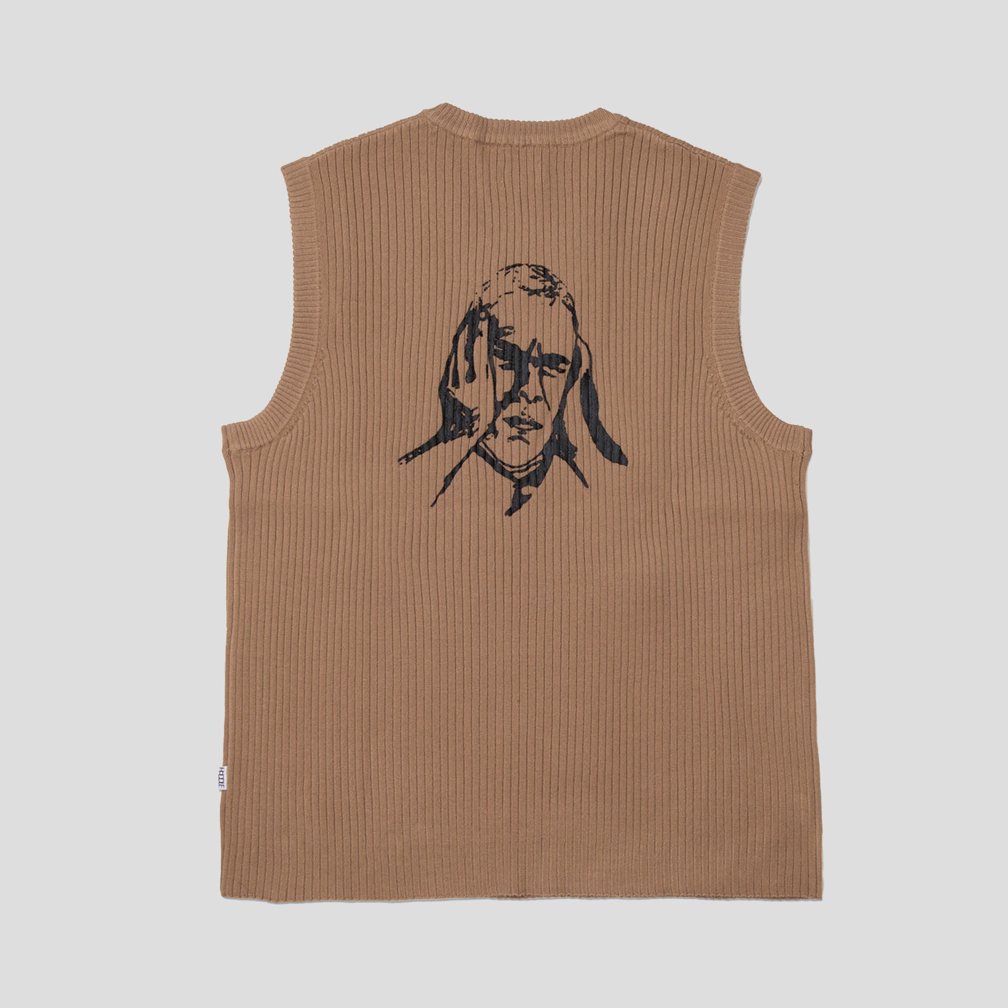 Hoddle Ribbed Vest - Sand