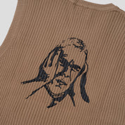 Hoddle Ribbed Vest - Sand