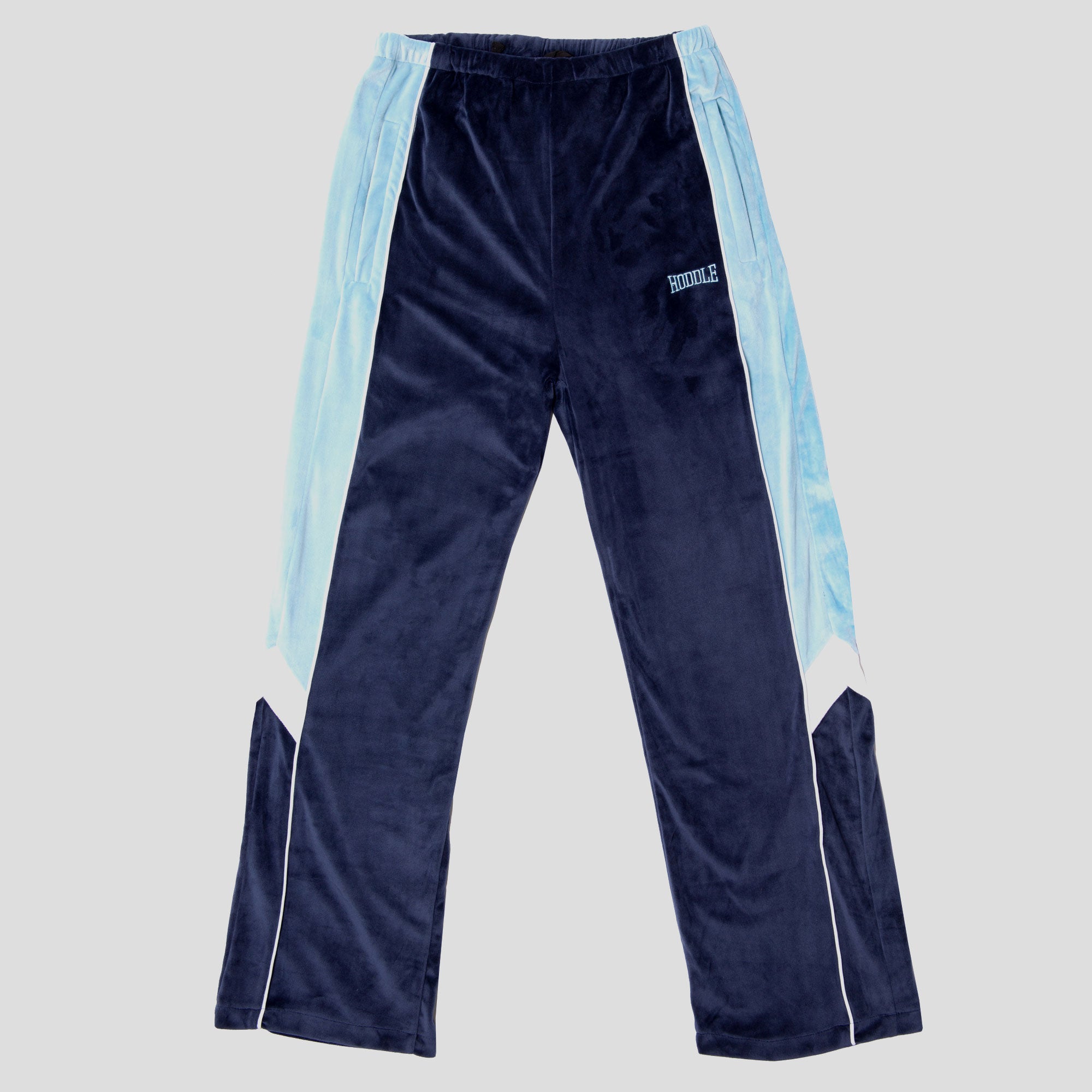 Hoddle Velour Track Pant - Blue / Navy