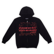 WKND Please Do Not Lean On Glass Zip Hoodie - Black