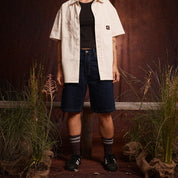 Pass~Port Australian Manufactured Short Sleeve Work Shirt - Natural