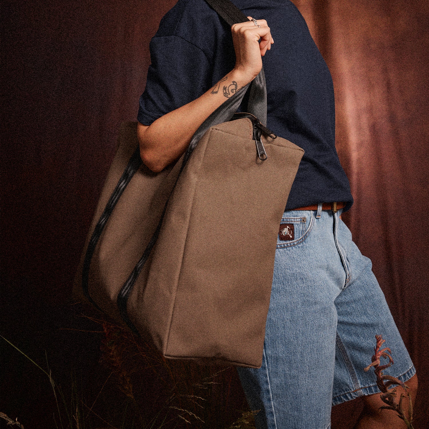 Pass~Port Australian Manufactured Travel Tote Bag - Brown