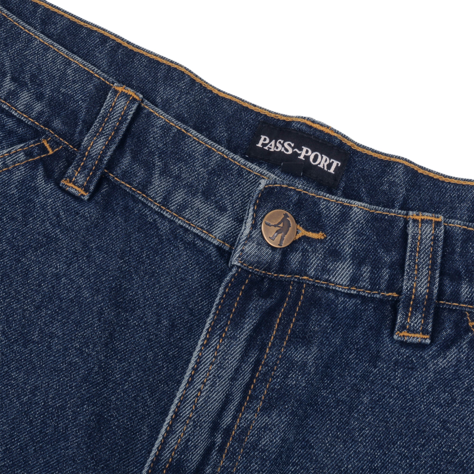 Pass~Port Workers Club Denim Short - Washed Dark Indigo