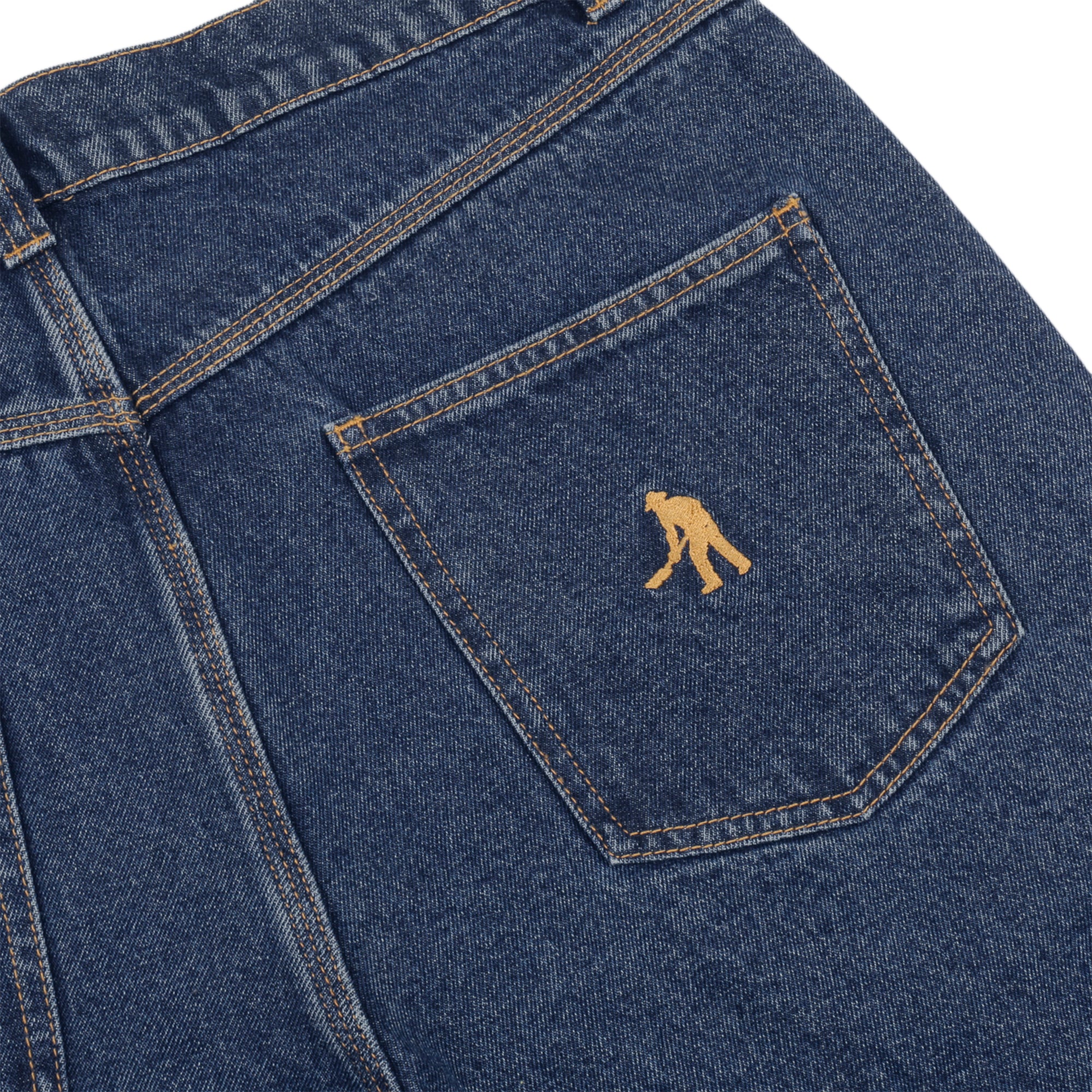 Pass~Port Workers Club Denim Short - Washed Dark Indigo