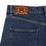 Pass~Port Workers Club Denim Short - Washed Dark Indigo