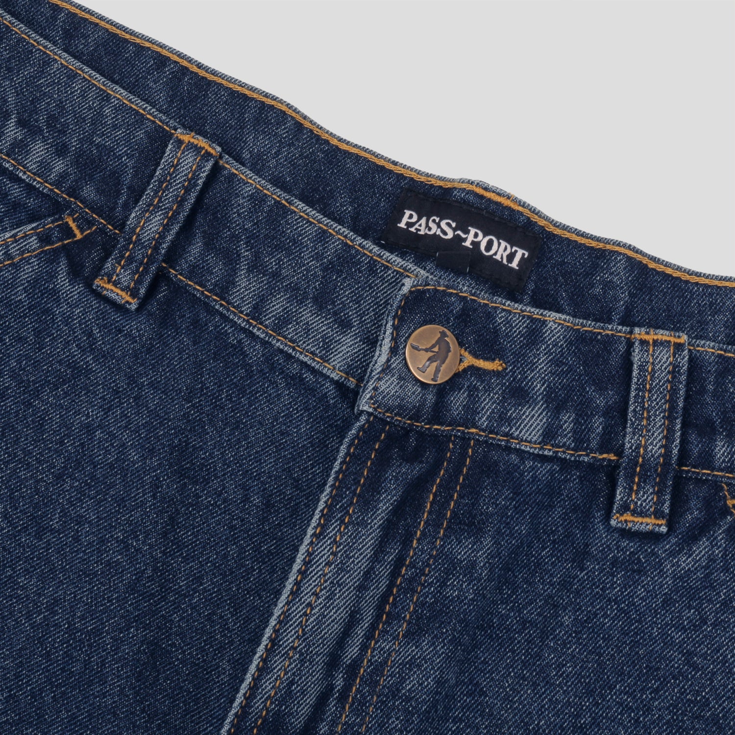 Pass~Port Workers Club Denim Short - Washed Dark Indigo