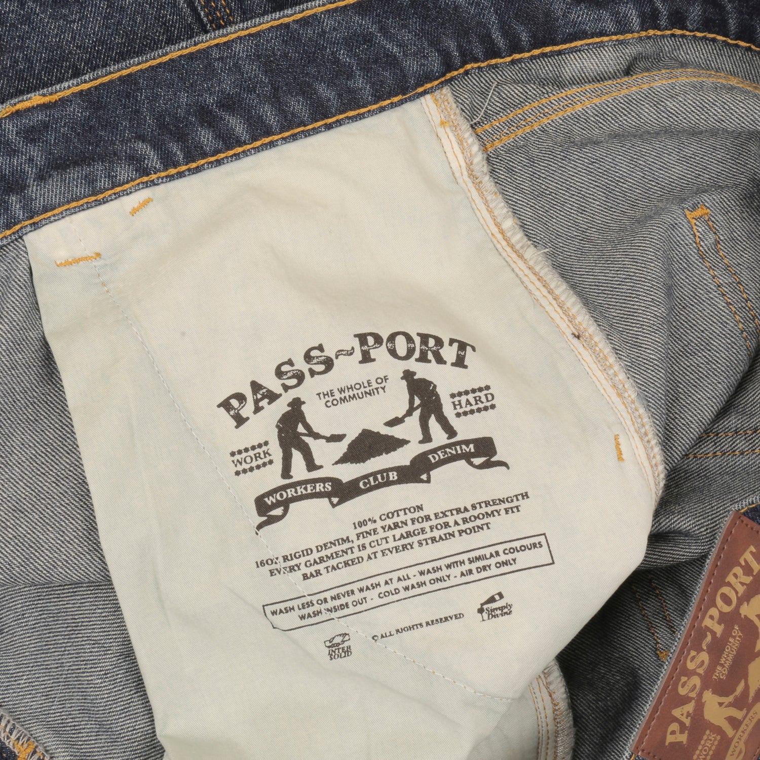 Pass~Port Workers Club Denim Short - Washed Dark Indigo