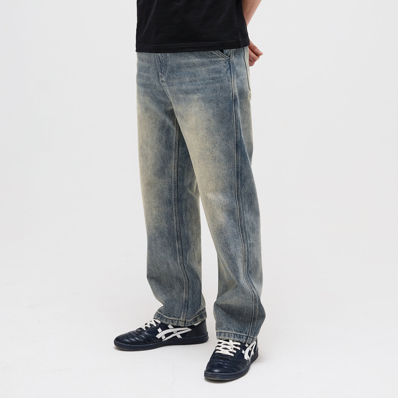 PASS~PORT worker club jeans ウォッシュグレー デニム Pass~Port Workers Club Straight Leg Jean - Faded Wash Grey