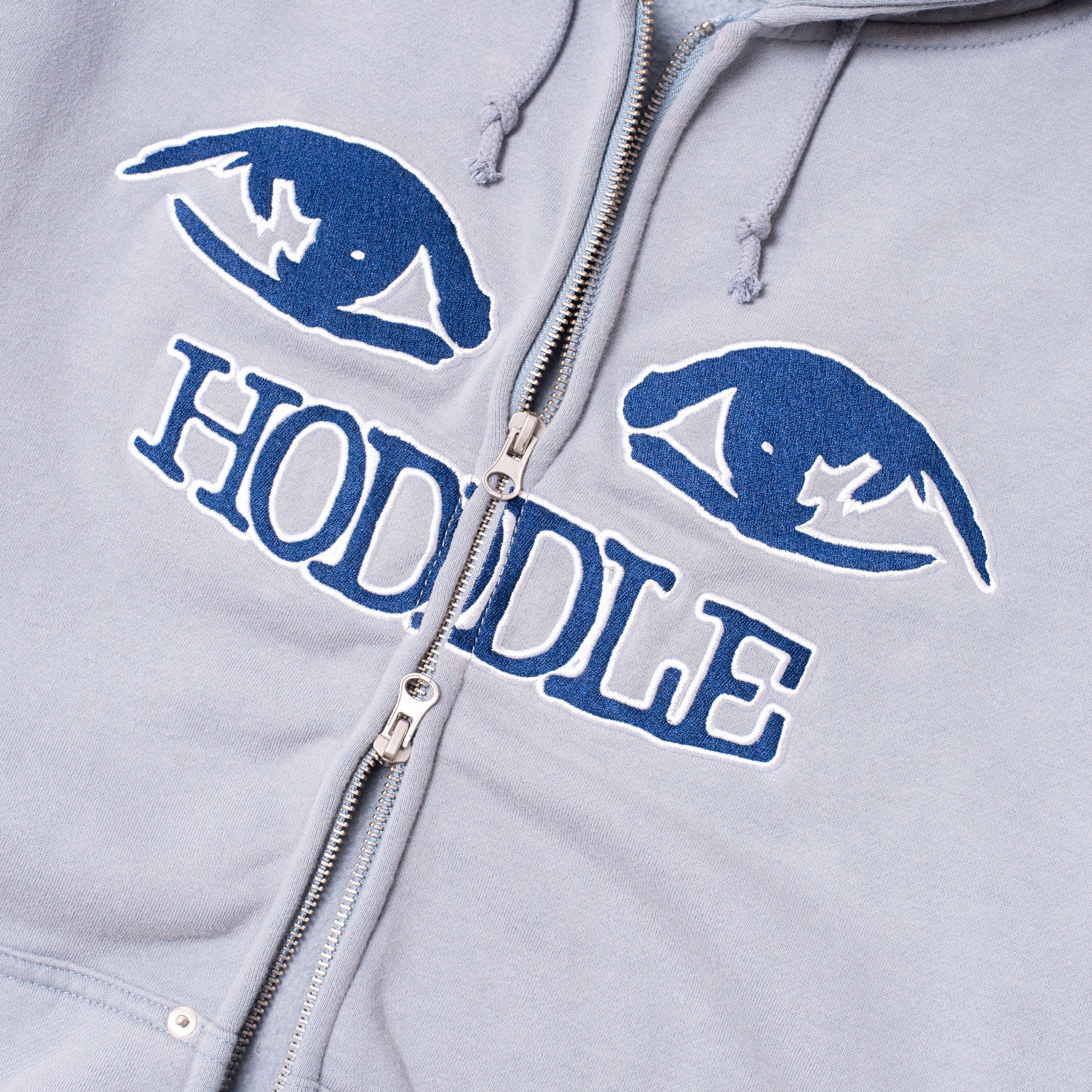 Hoddle Watcher Zip Up Hood - Baby Blue Over Dye