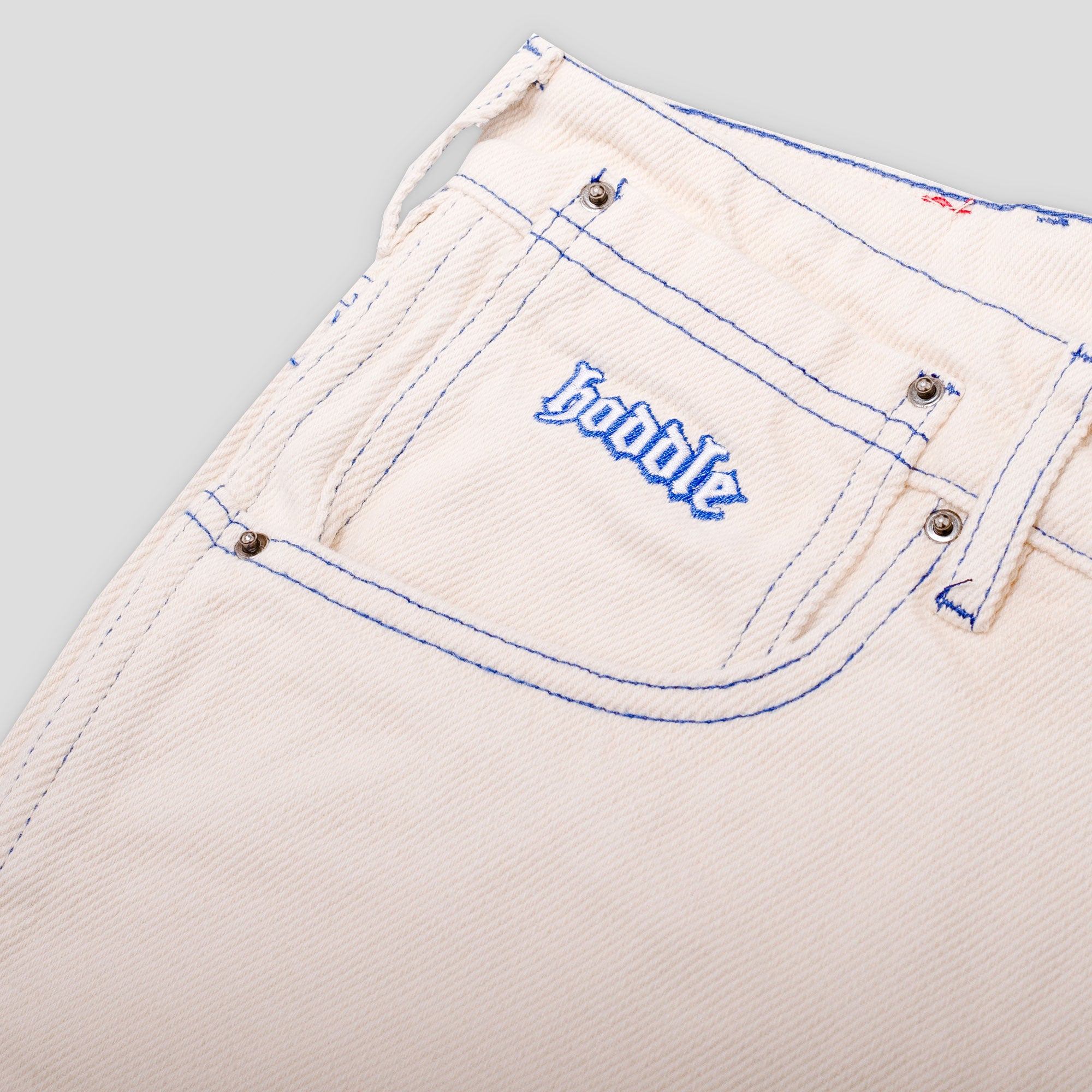 Hoddle 16 Ounce Denim Ranger Short - White Denim