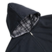 Yardsale Reversible Flannel Hoodie - Grey