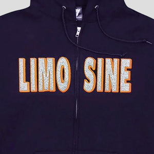 Limosine Sparkle Zip-Up Hood - Navy