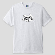 Lo-Fi Broken Logo Tee - Ash